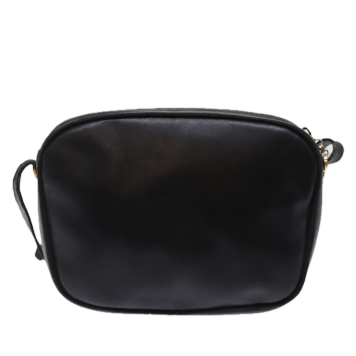 Salvatore Ferragamo Shoulder Bag Leather Black Auth 74810