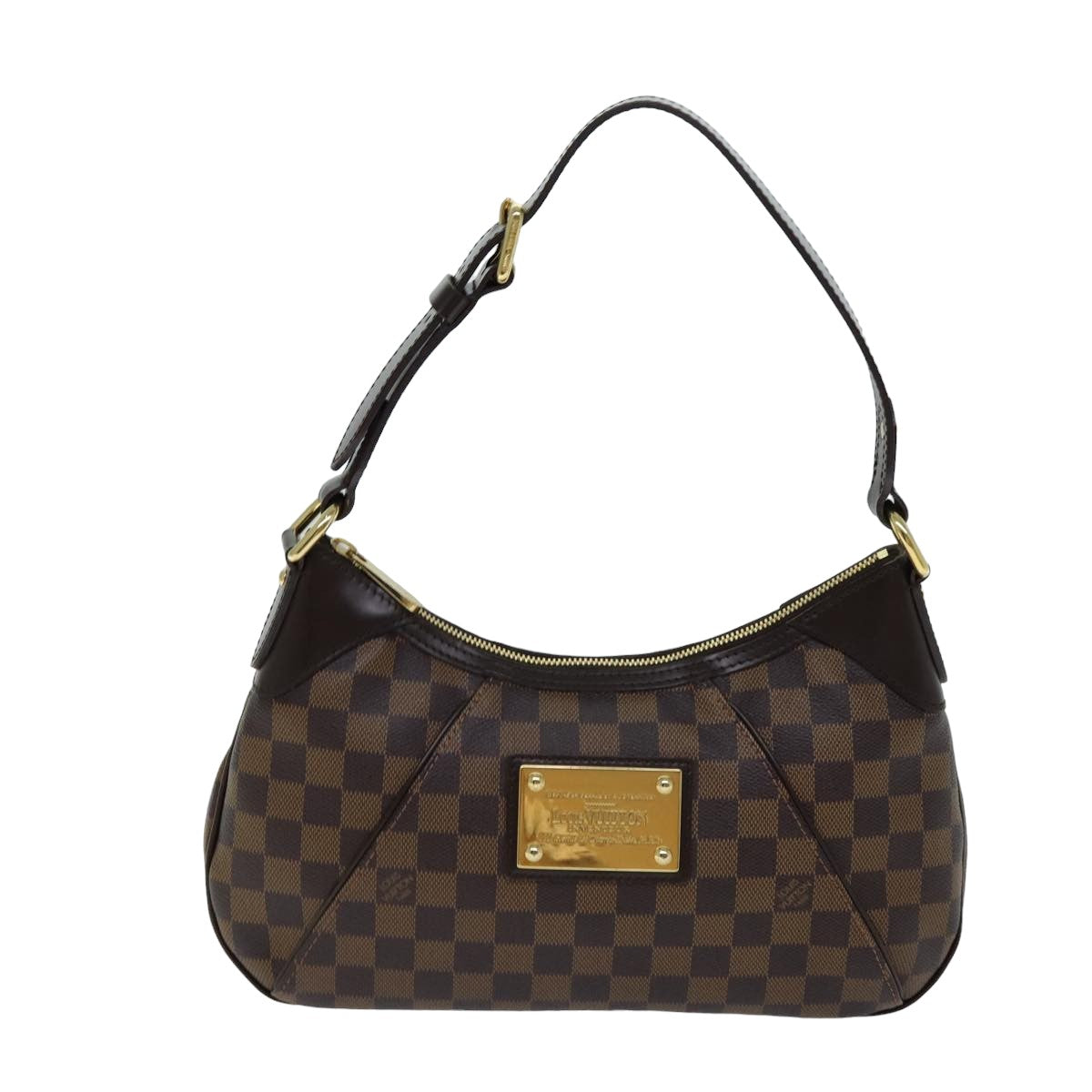 LOUIS VUITTON Damier Ebene Thames PM Shoulder Bag N48180 LV Auth 74818