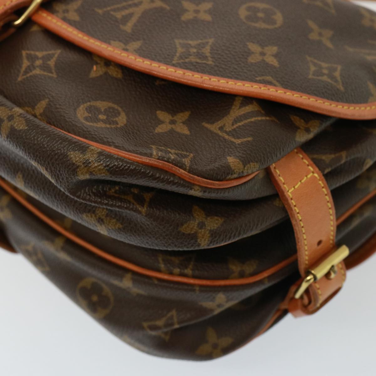 LOUIS VUITTON Monogram Saumur 35 Shoulder Bag M42254 LV Auth 74819