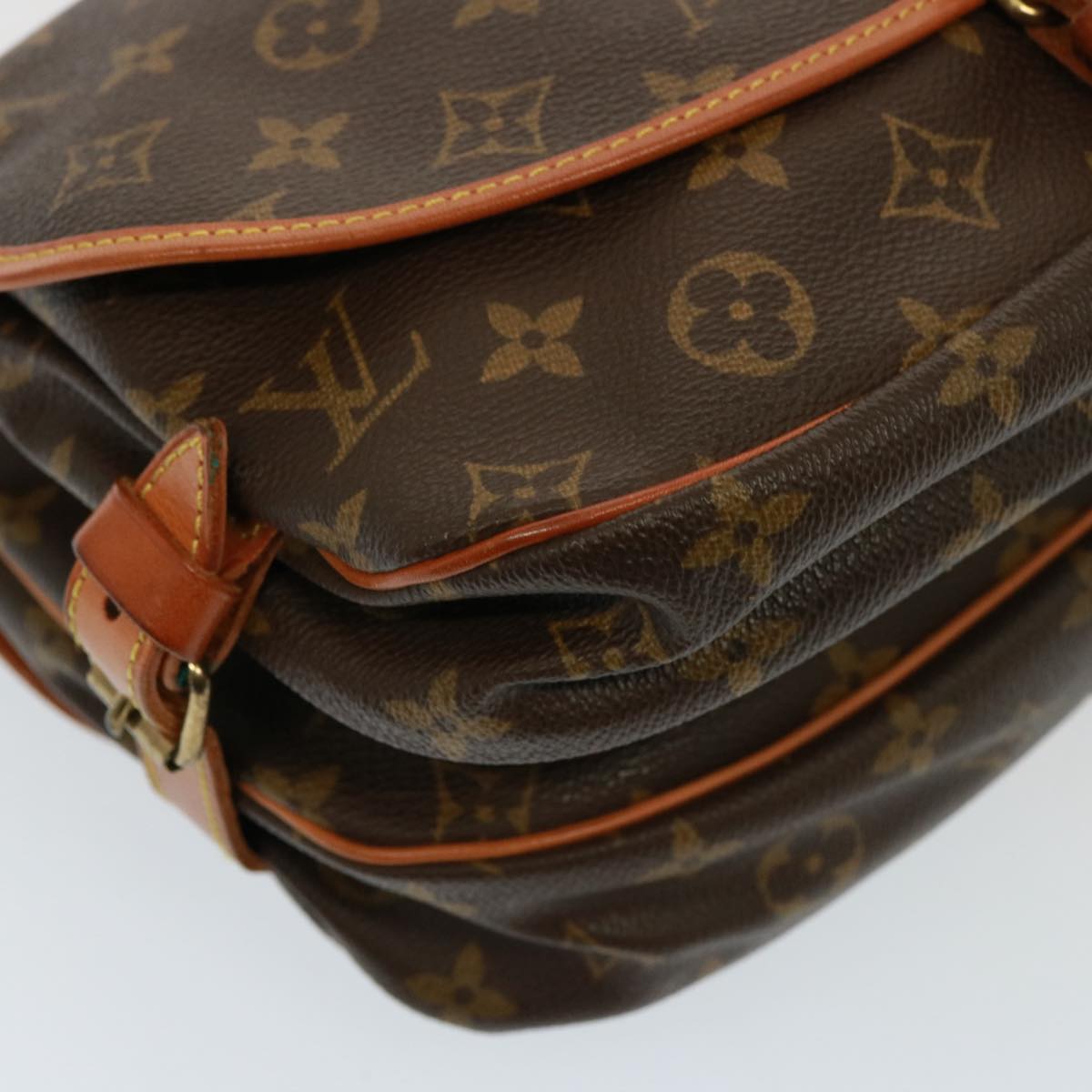 LOUIS VUITTON Monogram Saumur 35 Shoulder Bag M42254 LV Auth 74819