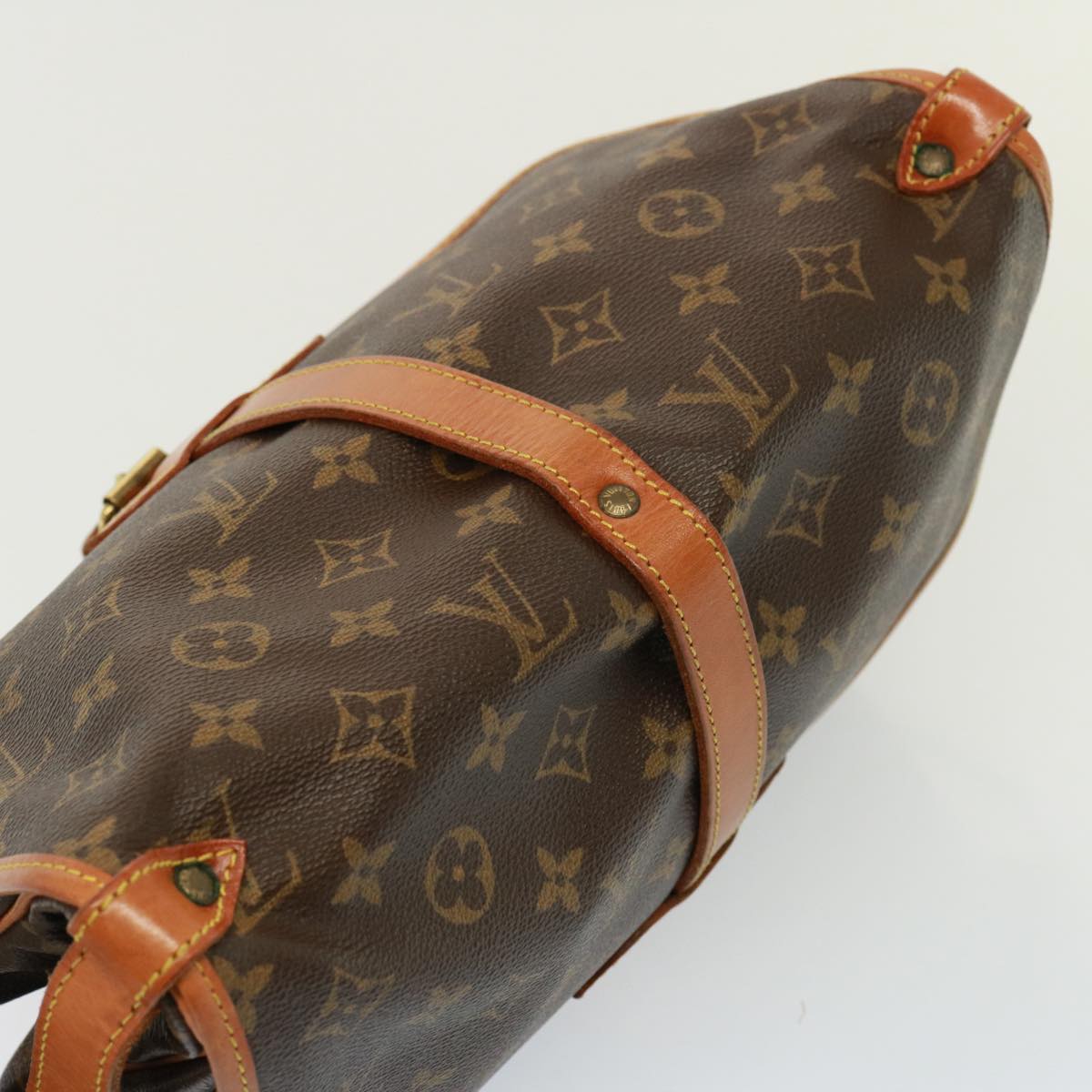 LOUIS VUITTON Monogram Saumur 35 Shoulder Bag M42254 LV Auth 74819