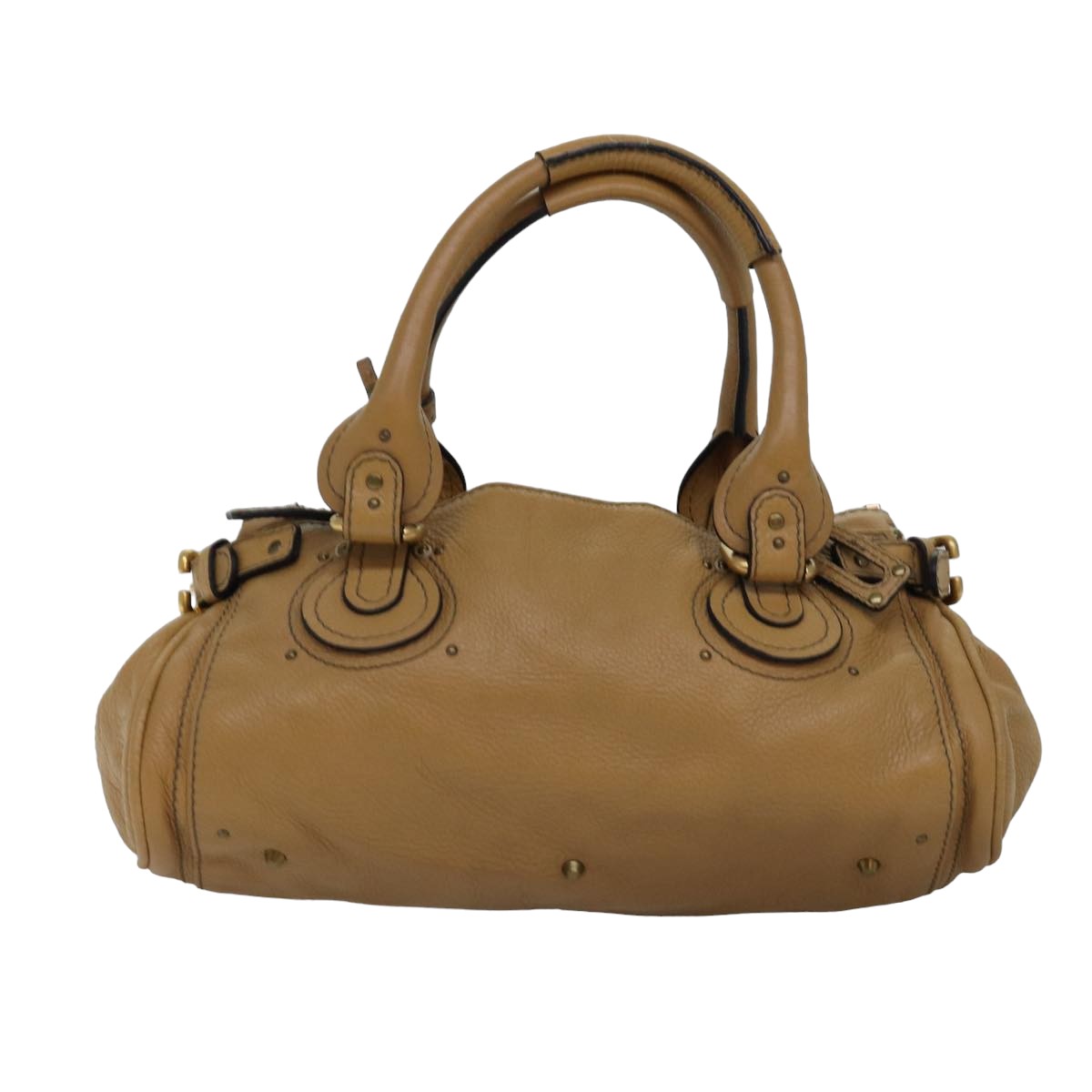 Chloe Paddington Hand Bag Leather Beige Auth 74828