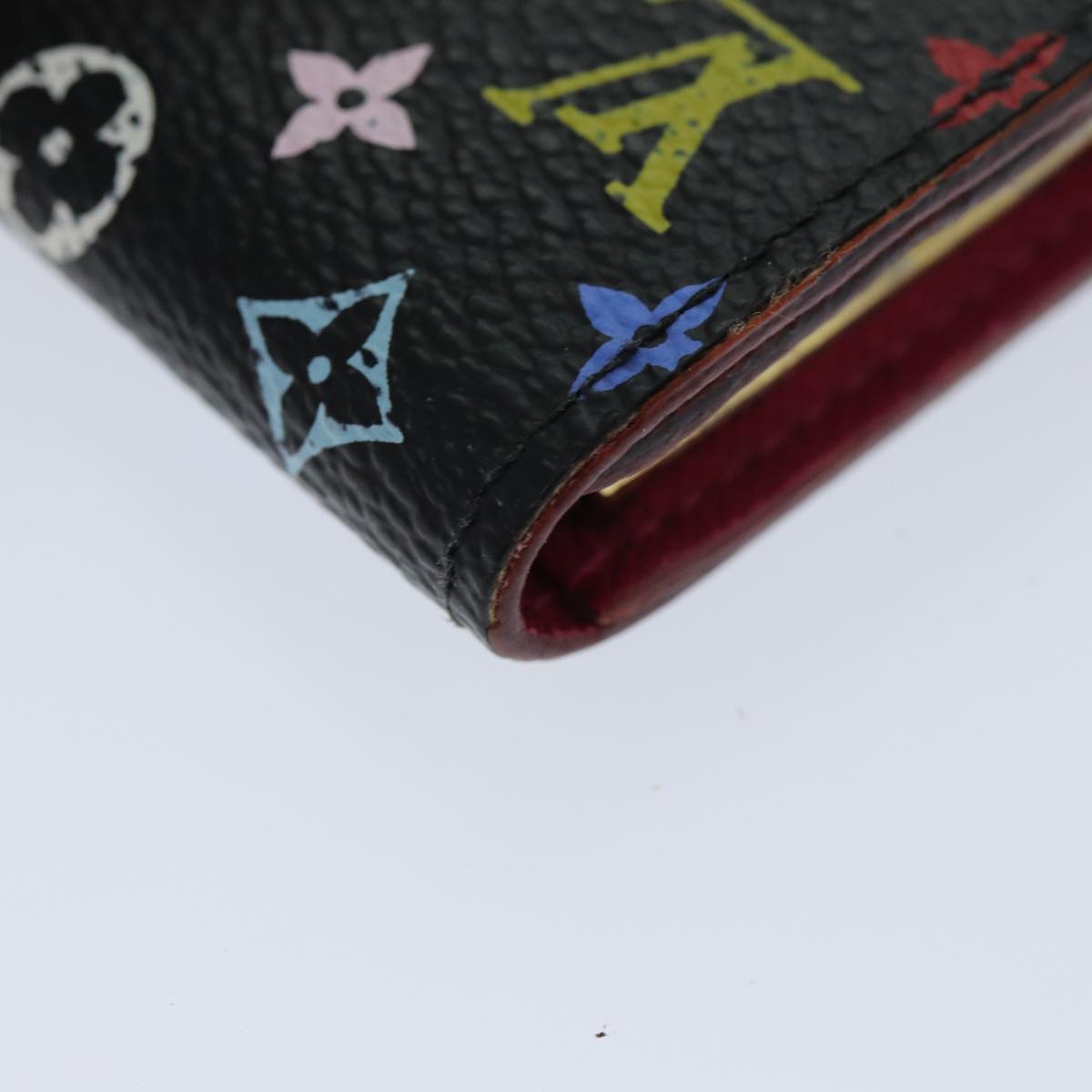 LOUIS VUITTON Monogram Multicolor Multicles 4 Key Case Black M93732 Auth 74838