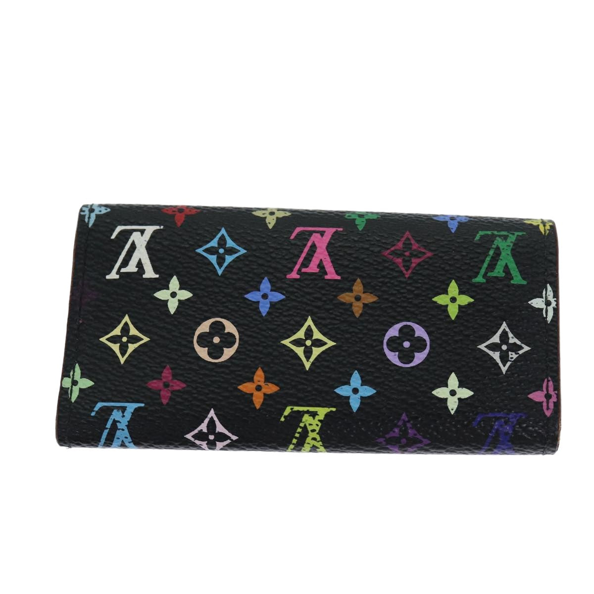 LOUIS VUITTON Monogram Multicolor Multicles 4 Key Case Black M93732 Auth 74838 - 0