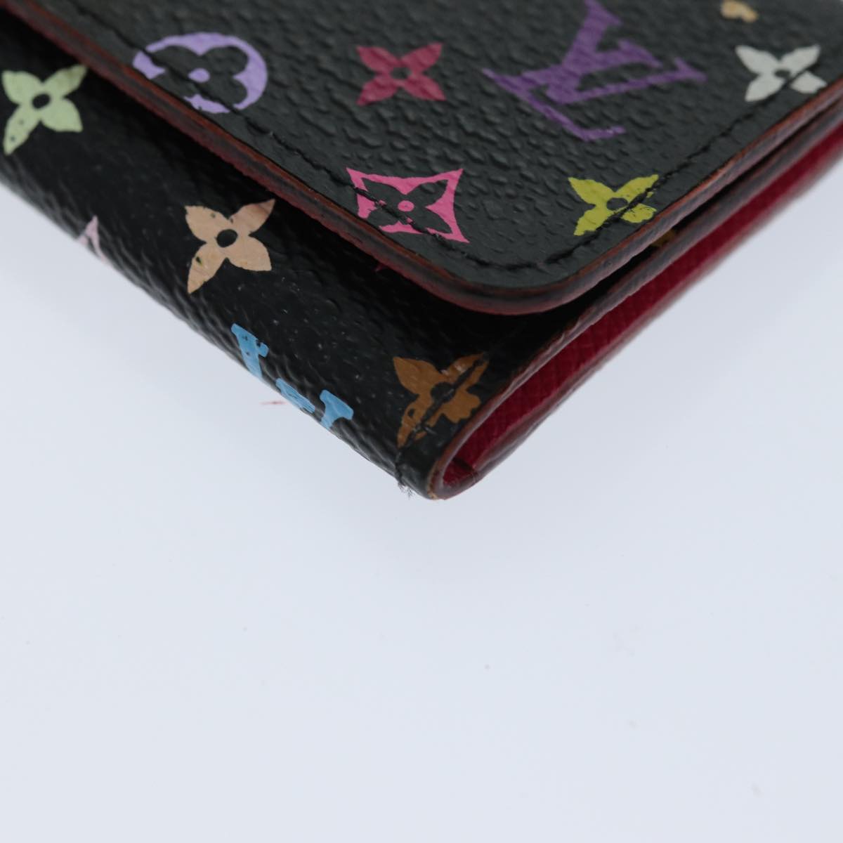 LOUIS VUITTON Monogram Multicolor Multicles 4 Key Case Black M93732 Auth 74838