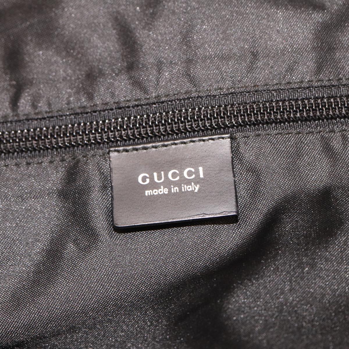 GUCCI GG Canvas Boston Bag Nylon Black 012 0383 Auth 74865