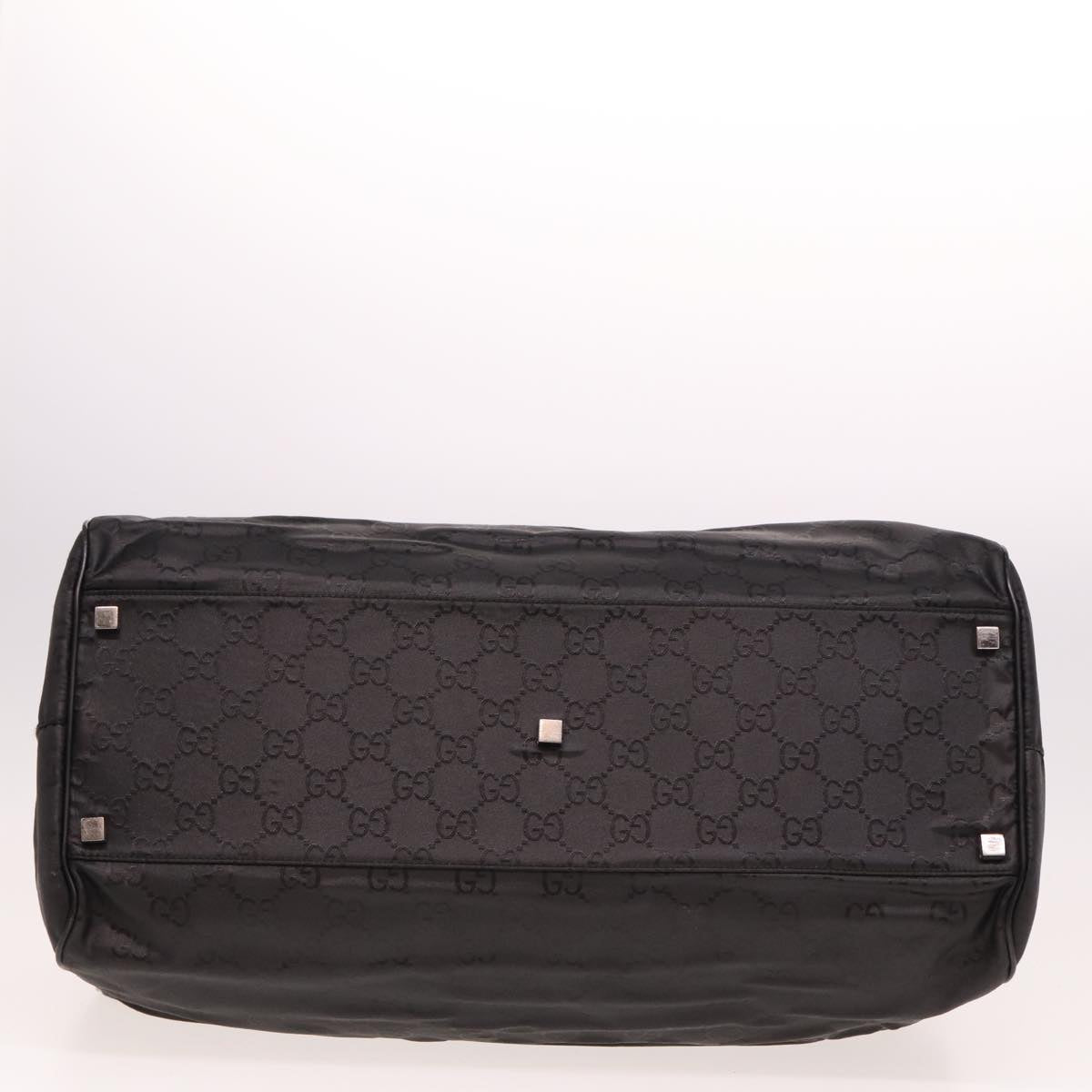 GUCCI GG Canvas Boston Bag Nylon Black 012 0383 Auth 74865