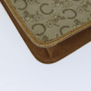 CELINE C Macadam Canvas Shoulder Bag Beige Auth 74866-14