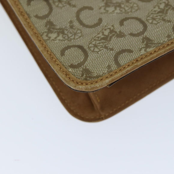 CELINE C Macadam Canvas Schoudertas Beige Auth 74866