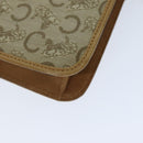 CELINE C Macadam Canvas Shoulder Bag Beige Auth 74866-15