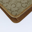 CELINE C Macadam Canvas Shoulder Bag Beige Auth 74866-16