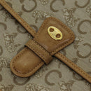 CELINE C Macadam Canvas Shoulder Bag Beige Auth 74866-10
