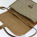 CELINE C Macadam Canvas Shoulder Bag Beige Auth 74866-11