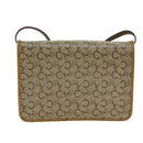 CELINE C Macadam Canvas Shoulder Bag Beige Auth 74866-2
