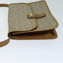 CELINE C Macadam Canvas Shoulder Bag Beige Auth 74866-4