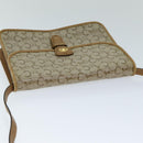 CELINE C Macadam Canvas Shoulder Bag Beige Auth 74866-6