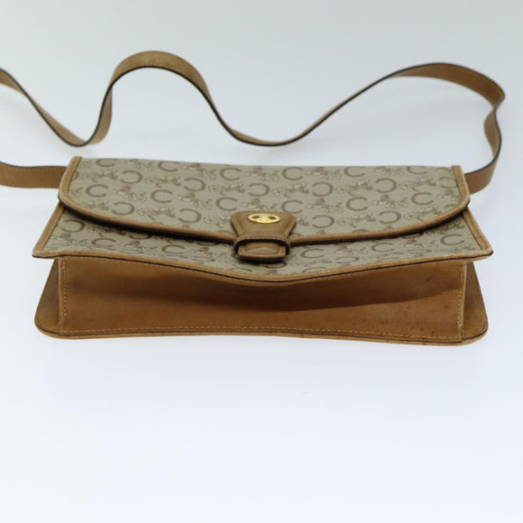 CELINE C Macadam Canvas Schoudertas Beige Auth 74866