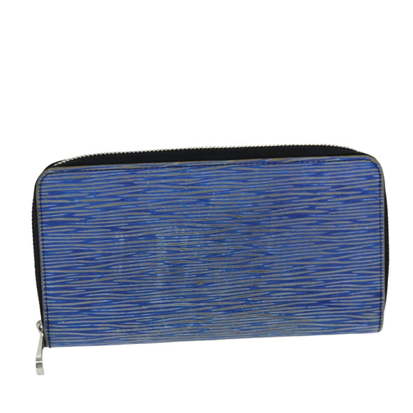 LOUIS VUITTON Epi Zippy Wallet Long Wallet Blue M61873 LV Auth 74868