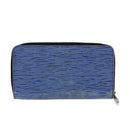 LOUIS VUITTON Epi Zippy Wallet Long Wallet Blue M61873 LV Auth 74868-2