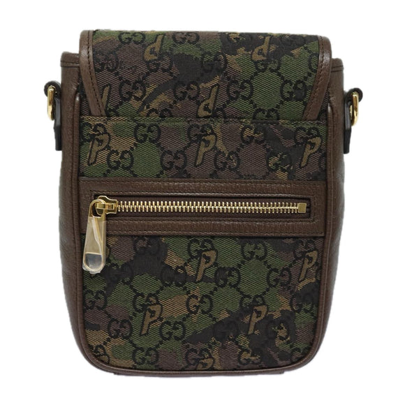 GUCCI GG Canvas Web Sherry Line GUCCIxPALACE Bag Camouflage 723142 Auth 74880SV