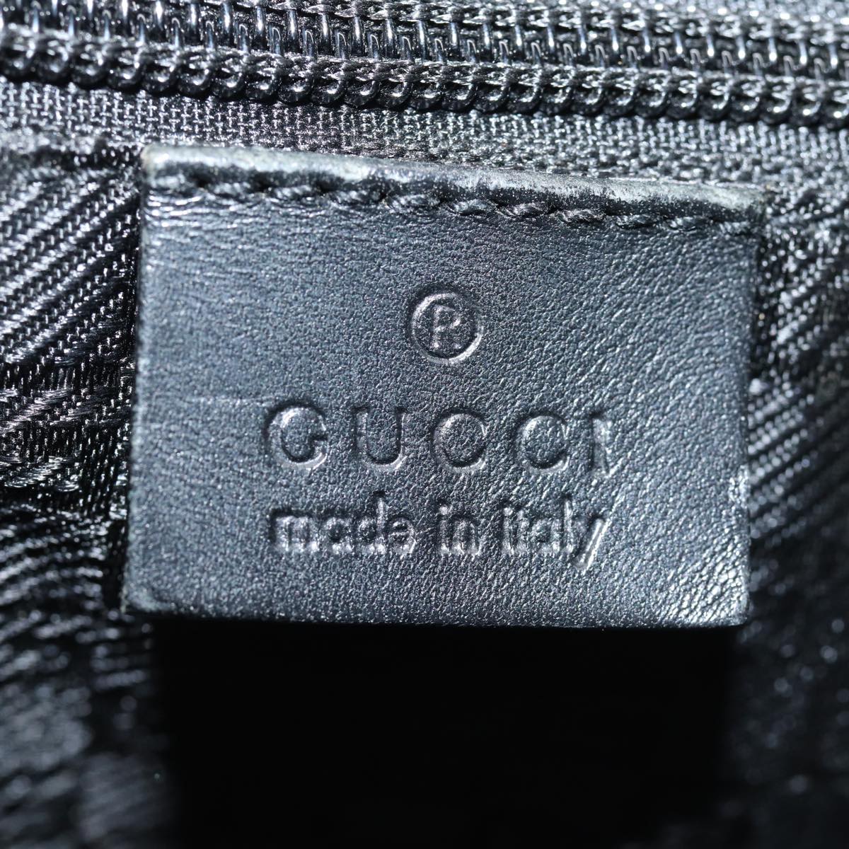 GUCCI Hand Bag Canvas Black 114262 Auth 74889