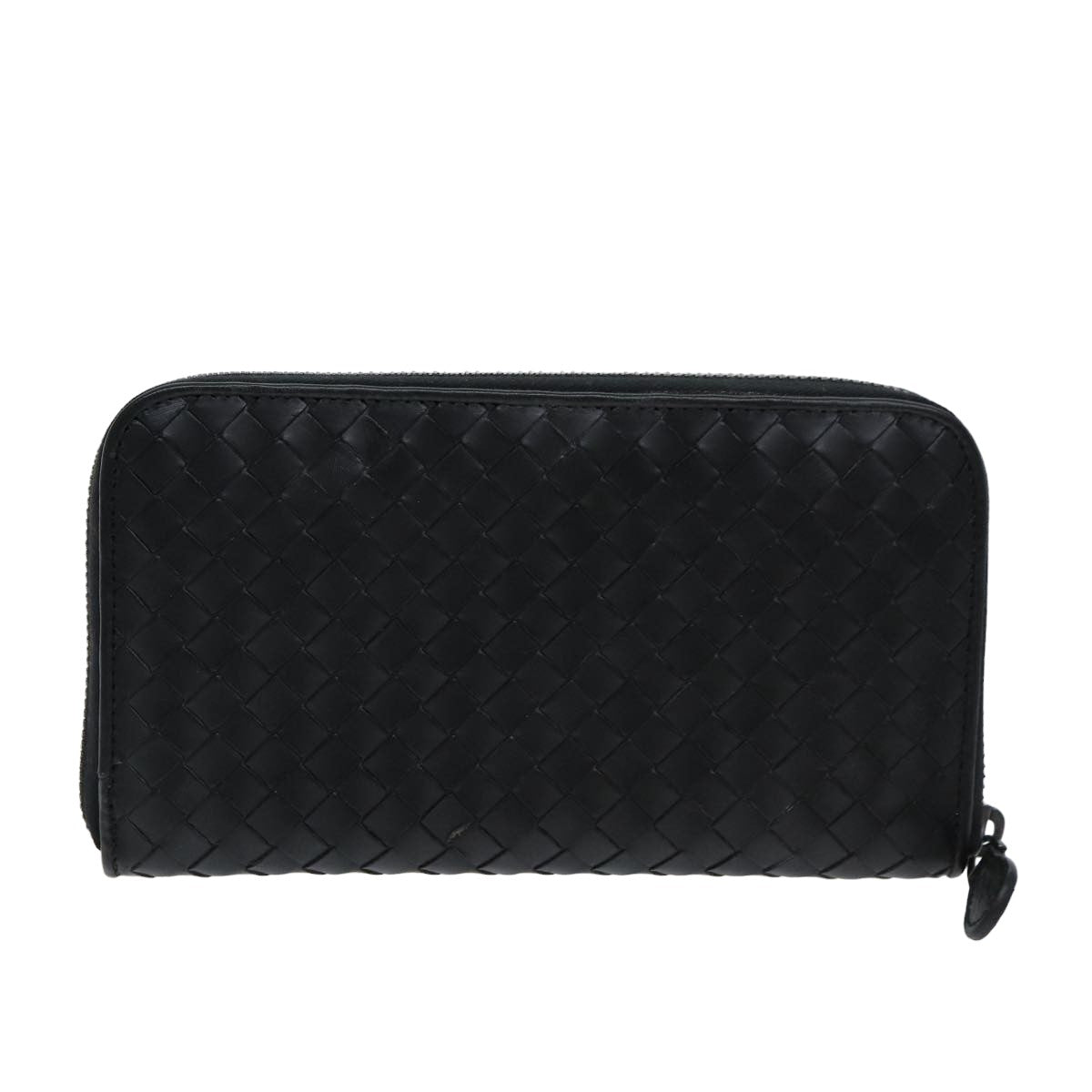 BOTTEGA VENETA INTRECCIATO Long Wallet Leather Black Auth 74890 - 0