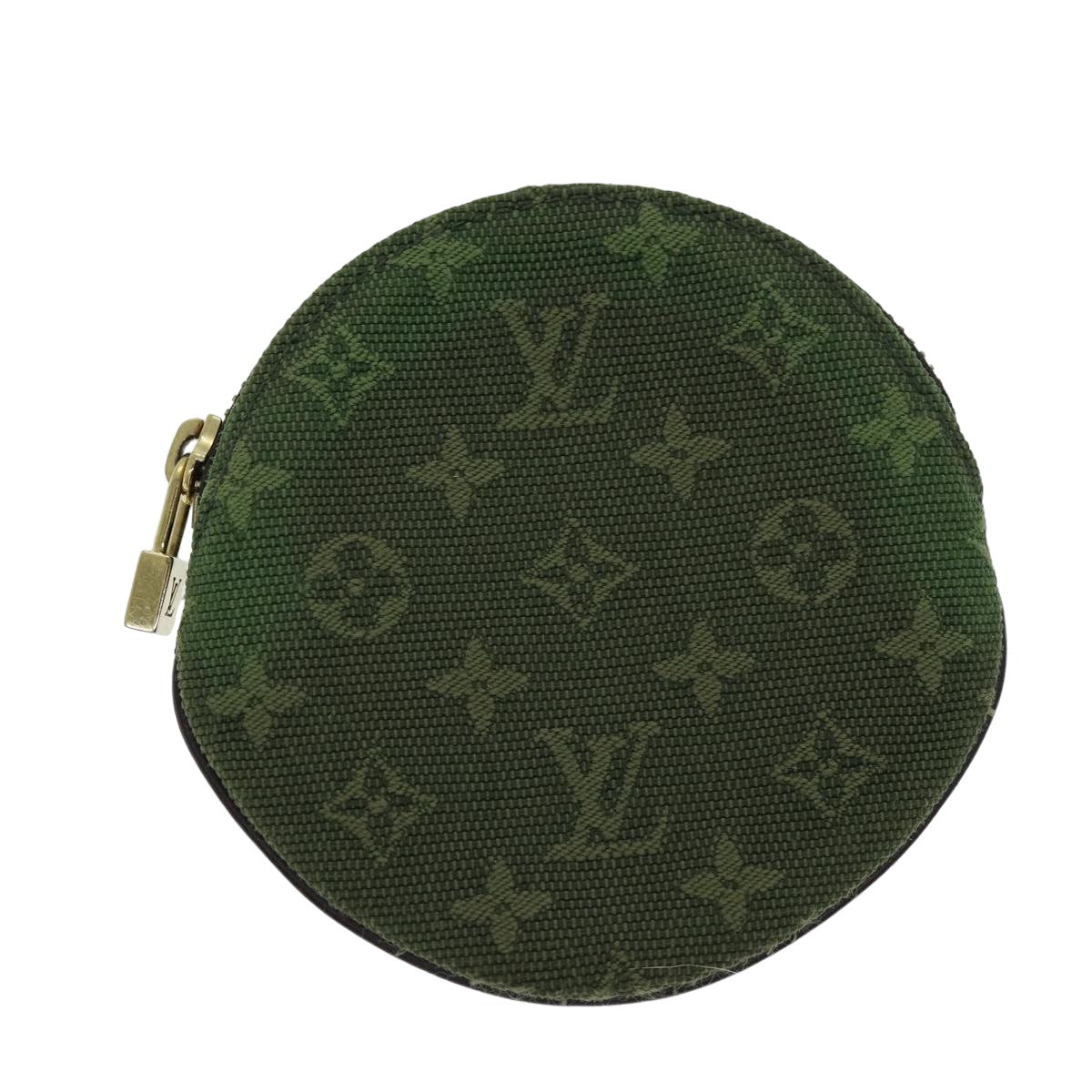 LOUIS VUITTON Monogram Mini Porte Monnaie Ron Purse TST Khaki M92451 Auth 74895