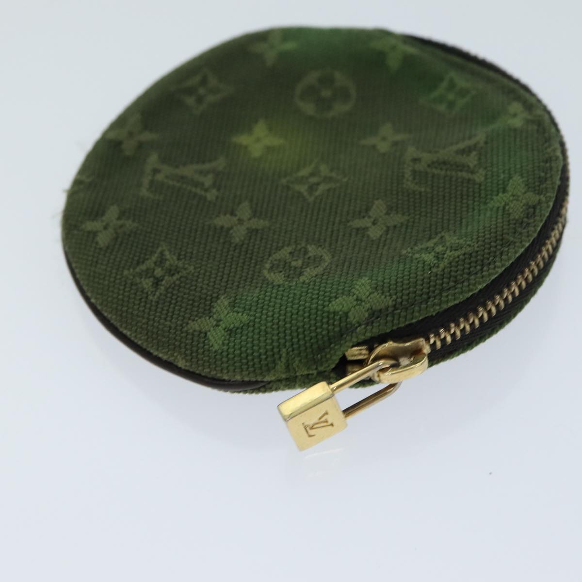 LOUIS VUITTON Monogram Mini Porte Monnaie Ron Purse TST Khaki M92451 Auth 74895