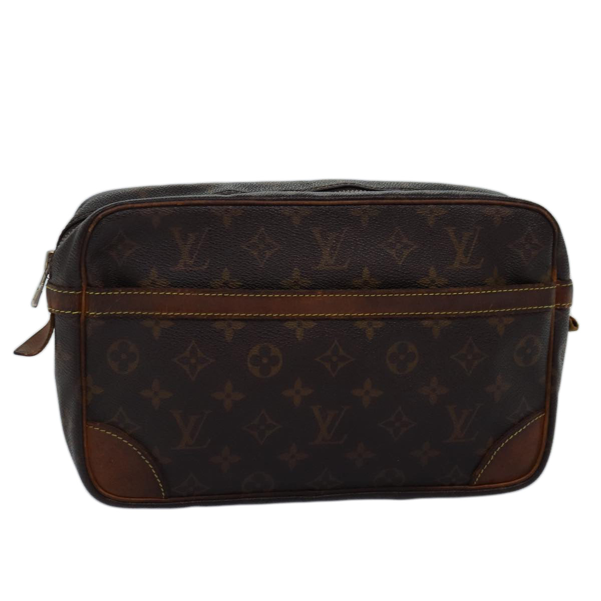 LOUIS VUITTON Monogram Compiegne 28 Clutch Bag M51845 LV Auth 74902