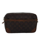 LOUIS VUITTON Monogram Compiegne 28 Clutch Bag M51845 LV Auth 74902-13