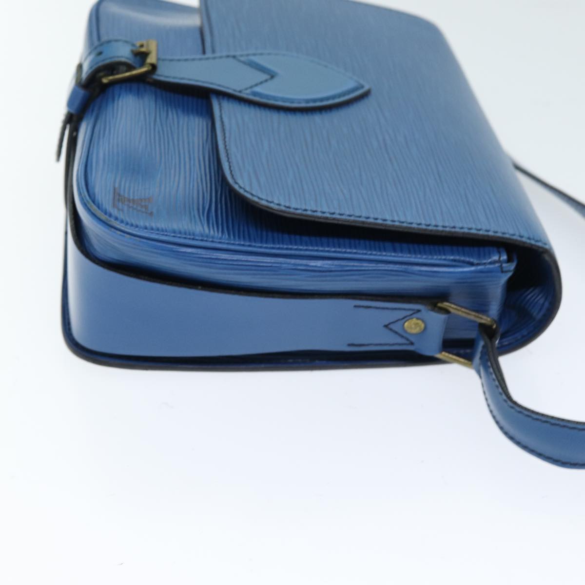LOUIS VUITTON Epi Cartouchiere MM Shoulder Bag Blue M52245 LV Auth 74908