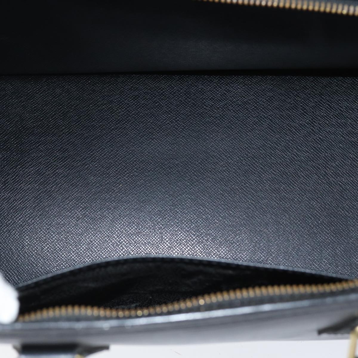 LOUIS VUITTON Epi Sac Triangle Hand Bag Black M52092 LV Auth 74953