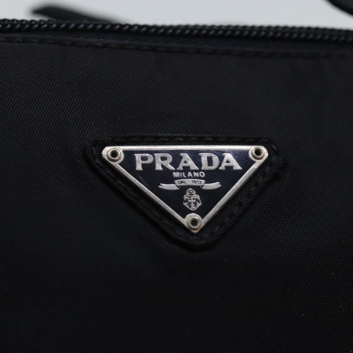 PRADA Hand Bag Nylon Black Auth 74962