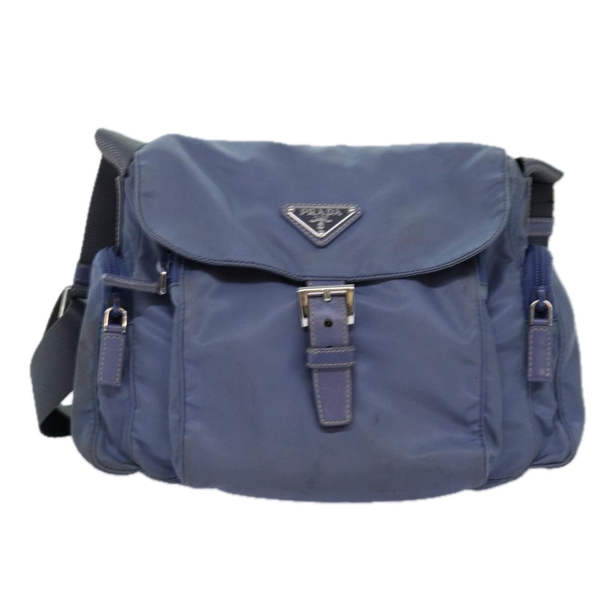 PRADA Shoulder Bag Nylon Blue Auth 74963 - 0
