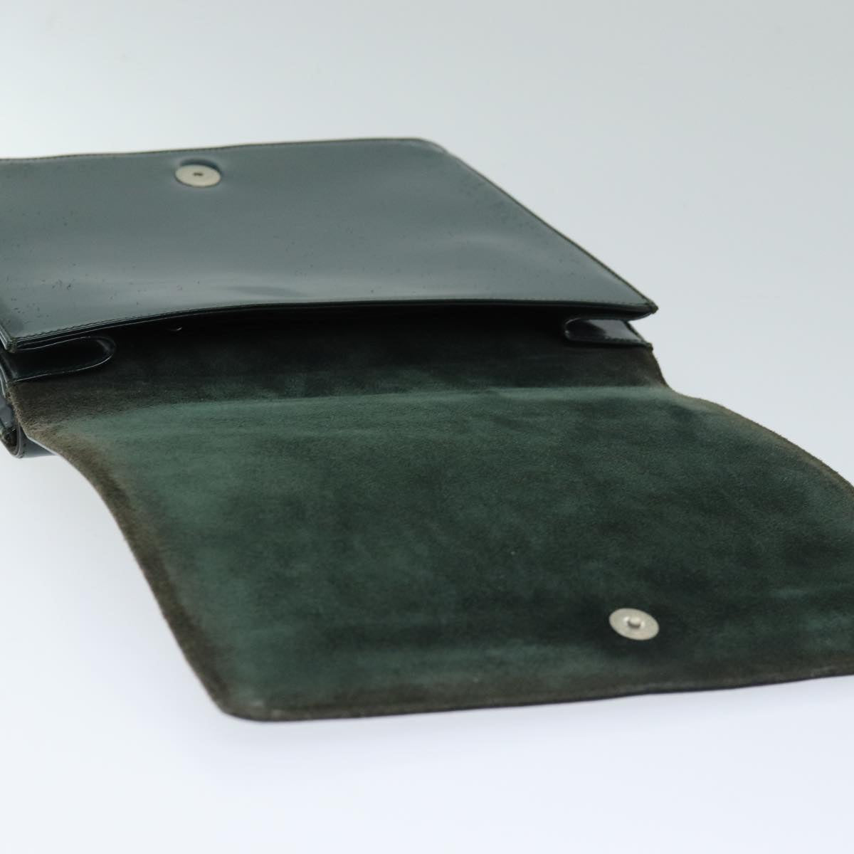 GUCCI Shoulder Bag patent Green 001 2684 1737 Auth 74976
