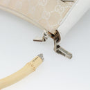 GUCCI Bamboo GG Canvas Hand Bag White Silver 001 3870 Auth 74977-5