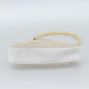 GUCCI Bamboo GG Canvas Hand Bag White Silver 001 3870 Auth 74977-15