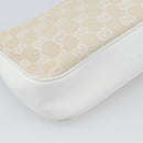 GUCCI Bamboo GG Canvas Hand Bag White Silver 001 3870 Auth 74977-18