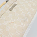 GUCCI Bamboo GG Canvas Hand Bag White Silver 001 3870 Auth 74977-11
