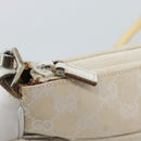 GUCCI Bamboo GG Canvas Hand Bag White Silver 001 3870 Auth 74977-19