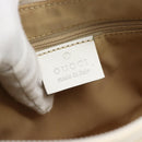 GUCCI Bamboo GG Canvas Hand Bag White Silver 001 3870 Auth 74977-20