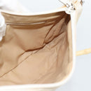 GUCCI Bamboo GG Canvas Hand Bag White Silver 001 3870 Auth 74977-22