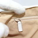 GUCCI Bamboo GG Canvas Hand Bag White Silver 001 3870 Auth 74977-23