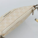 GUCCI Bamboo GG Canvas Hand Bag White Silver 001 3870 Auth 74977-6