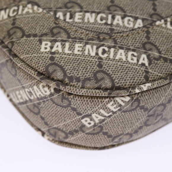 GUCCI GG Supreme Web Sherry Line Jackie Bag BALENCIAGA Beige 636706 Auth 74999SAV