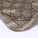 GUCCI GG Supreme Web Sherry Line Jackie Bag BALENCIAGA Beige 636706 Auth 74999SAV-16