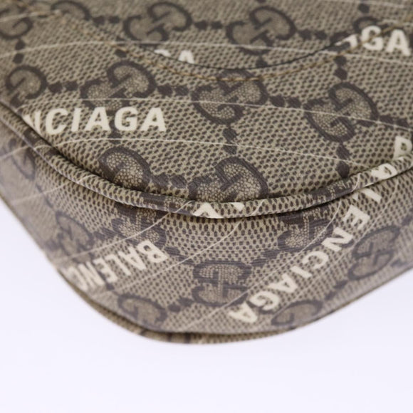 GUCCI GG Supreme Web Sherry Line Jackie Bag BALENCIAGA Beige 636706 Auth 74999SAV