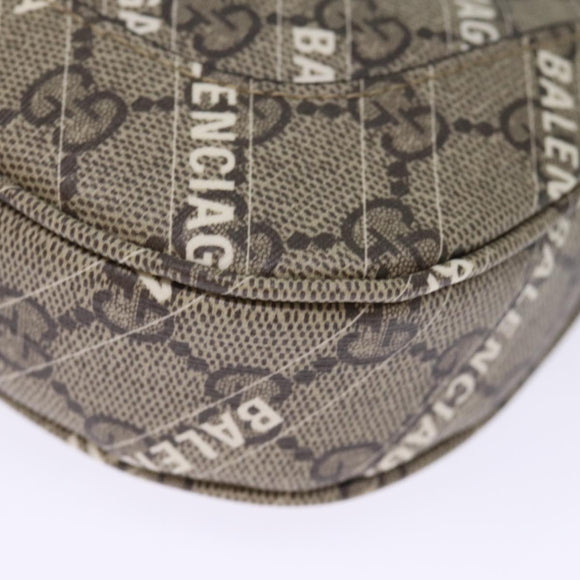 GUCCI GG Supreme Web Sherry Line Jackie Bag BALENCIAGA Beige 636706 Auth 74999SAV