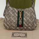 GUCCI GG Supreme Web Sherry Line Jackie Bag BALENCIAGA Beige 636706 Auth 74999SAV-12