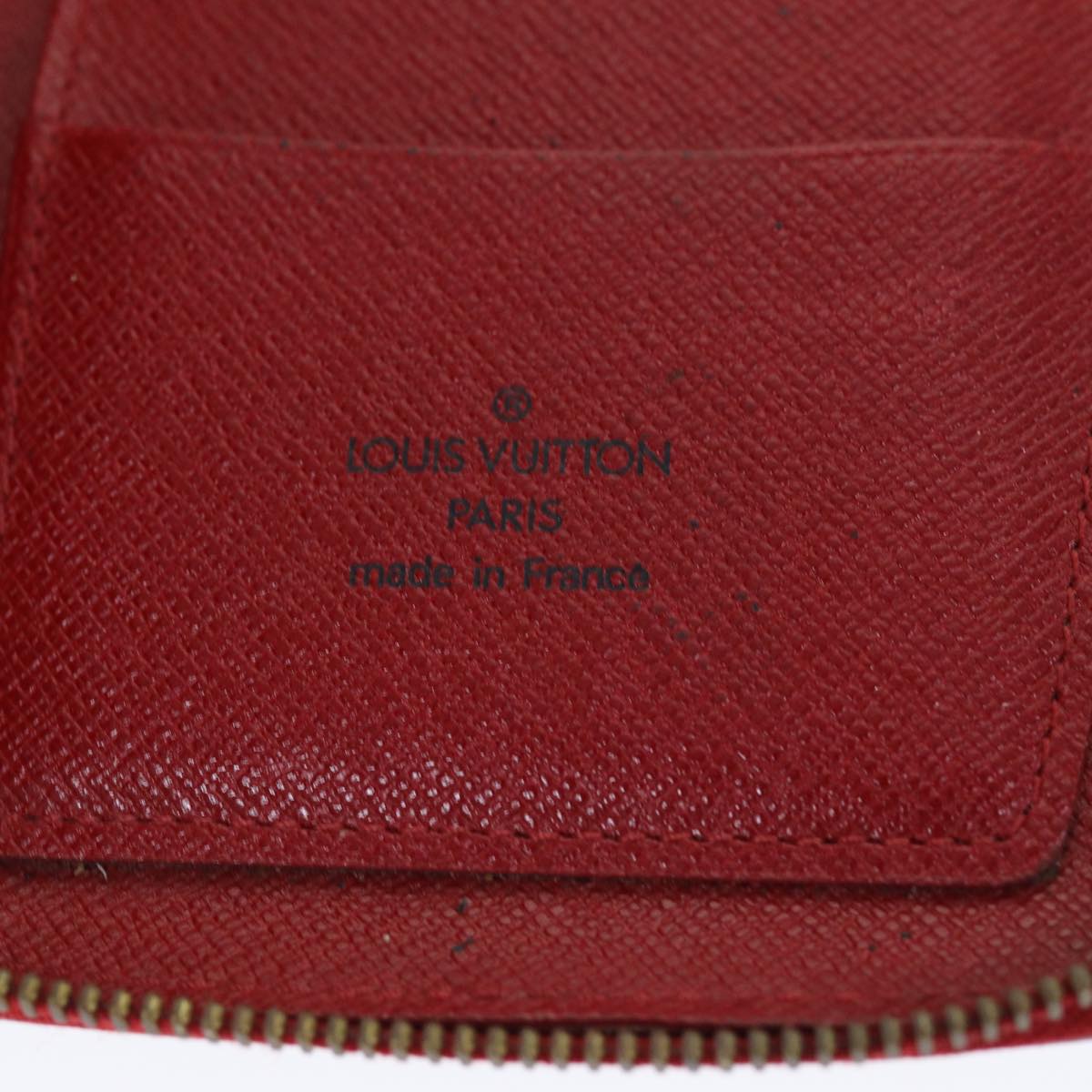 LOUIS VUITTON Epi Agenda Geode Wallet Red M63877 LV Auth 75005